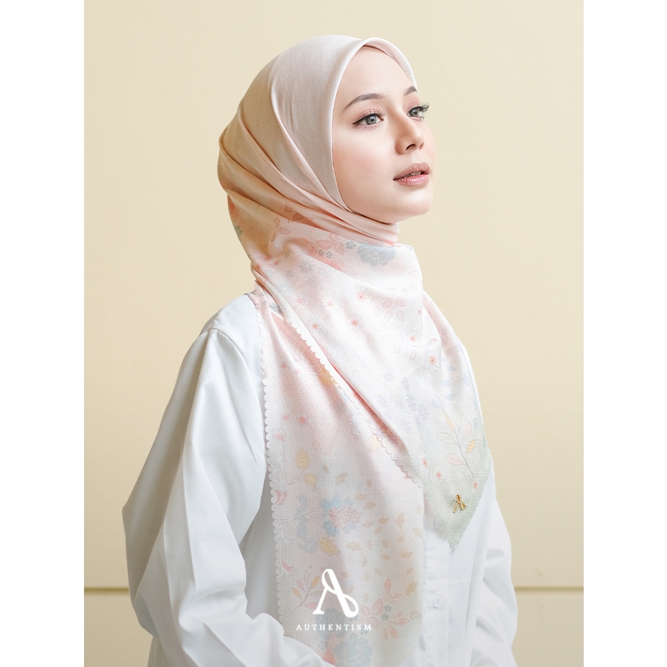 AUTHENTISM ID Andelys Series Kerudung Segi Empat Motif Sheen Voal Lasercut Premium