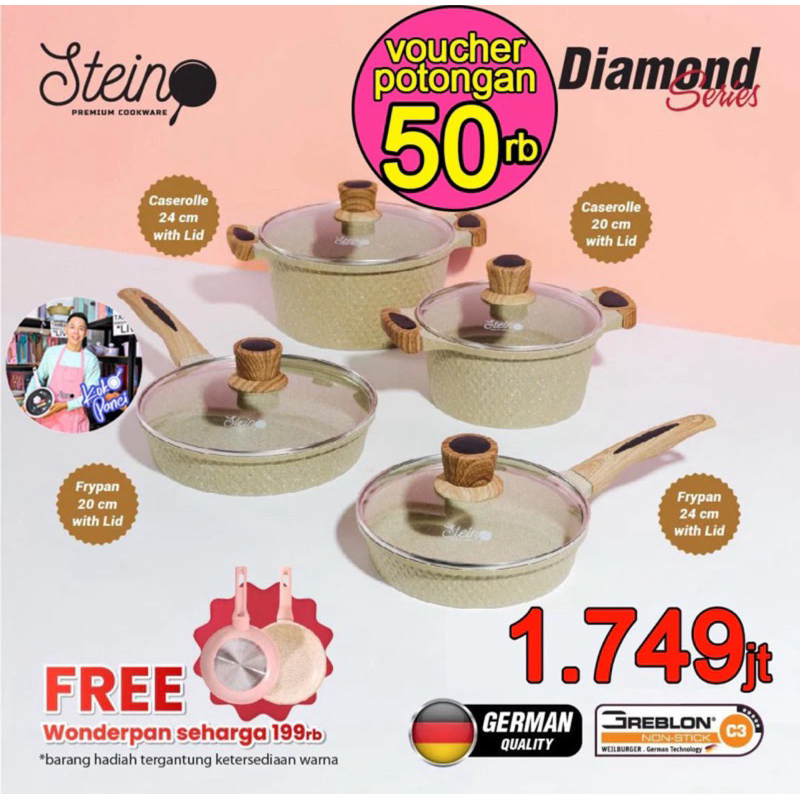 Jual Voucher Rb Bonus Steincookware Stein Paket Diamond Greblon