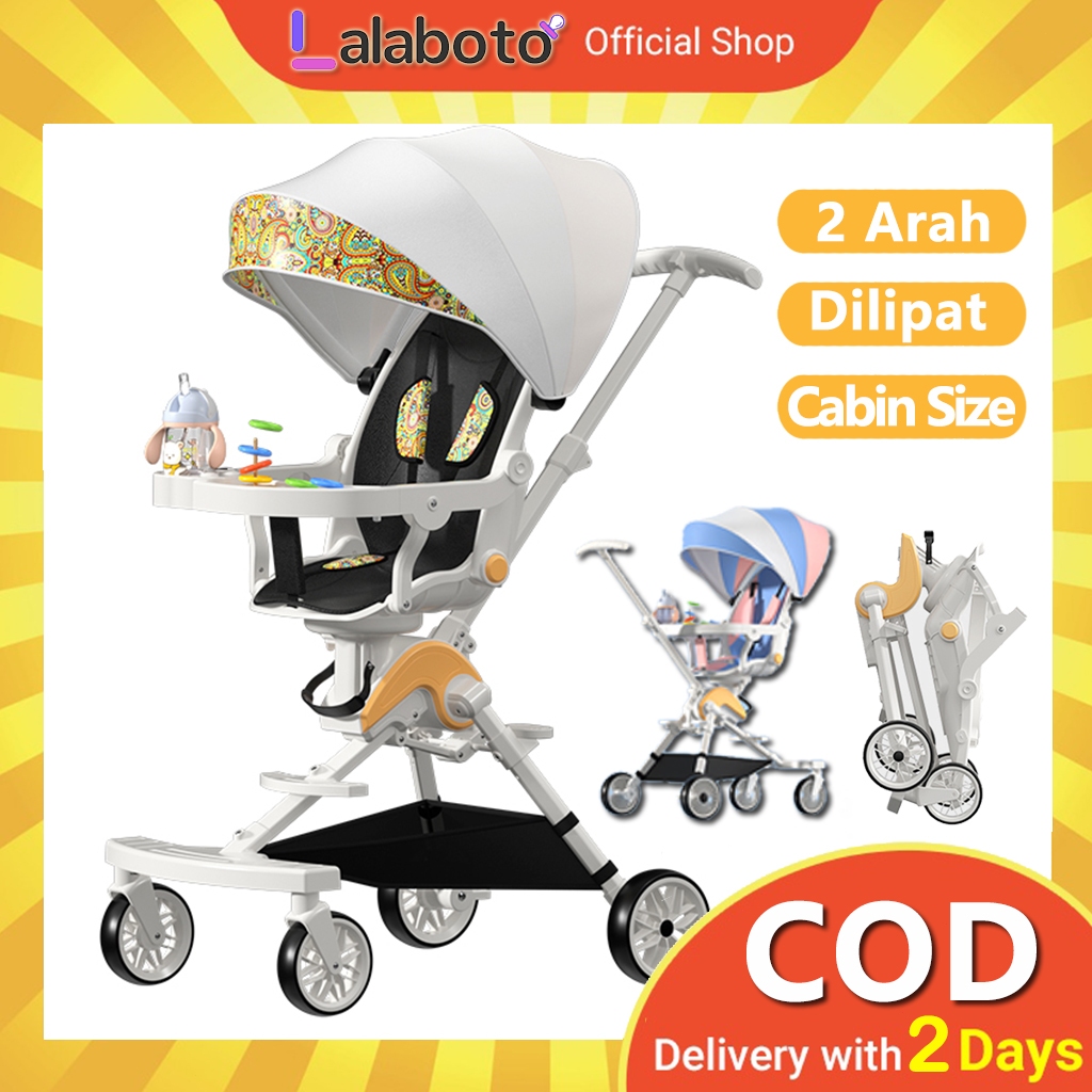 Lalaboto Baby Magic Stroller 180 Rotating Kids Stroller 2 arah Magic Strollers Foldable Budak Stroler Lipat Stroler bayi lipat travelling Stroller