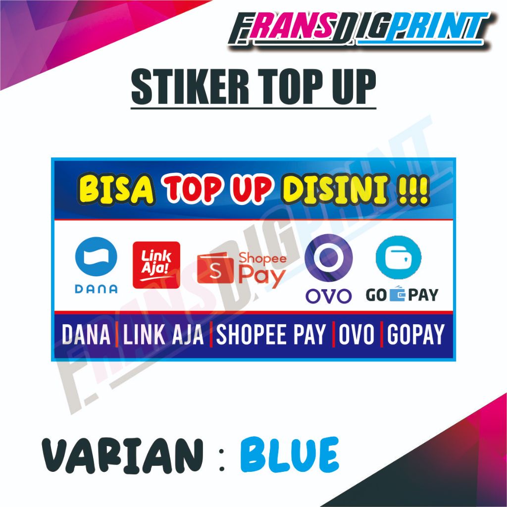 Jual STIKER TOP UP , STIKER TOP UP KONTER | Shopee Indonesia