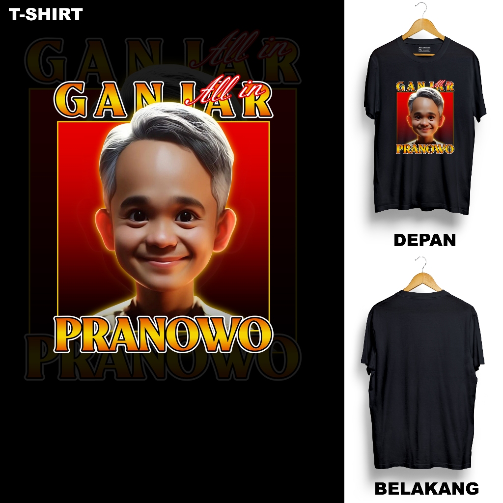 Jual Kaos Capres Presiden 2024 All In Ganjar Pranowo Viral Kekinian