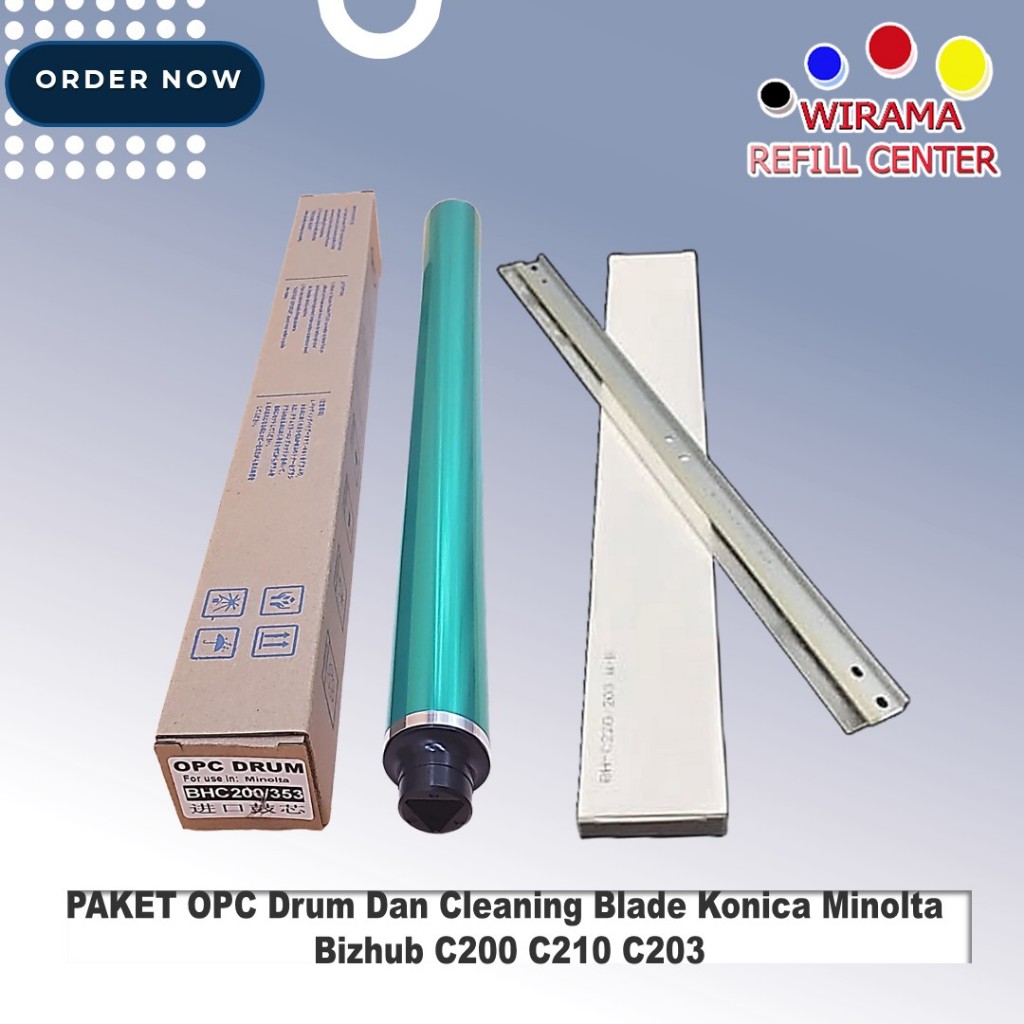 Jual PAKET OPC Drum Dan Cleaning Blade Konica Minolta Bizhub C200 C210