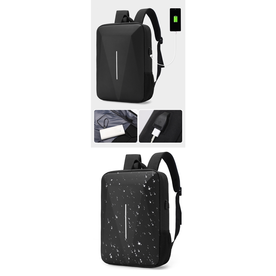 Jual Tas Ransel Laptop UB443 Oxford Tahan Air Anti-maling Hard Shell ...