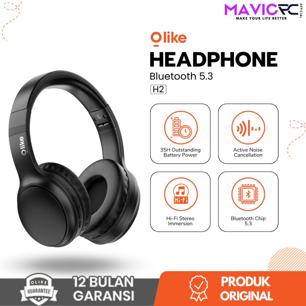 Jual Olike H Anc Headphone Bluetooth Headset Earphone Wireless