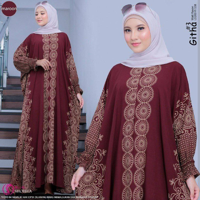 Jual (GROSIR KLAMBI) Riyana Kaftan Rayon Paula Kaftan Bara Kaftan ...