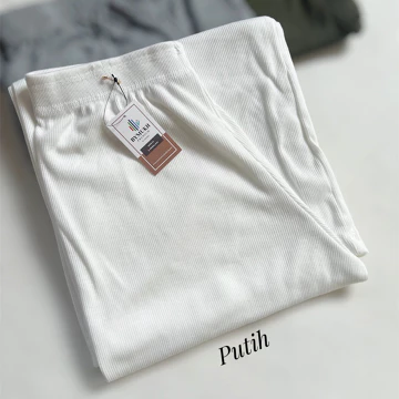 Celana Kulot Premium Jumbo Bigsize Rib Knit Celana Panjang Wanita Bahan Adem Nyaman