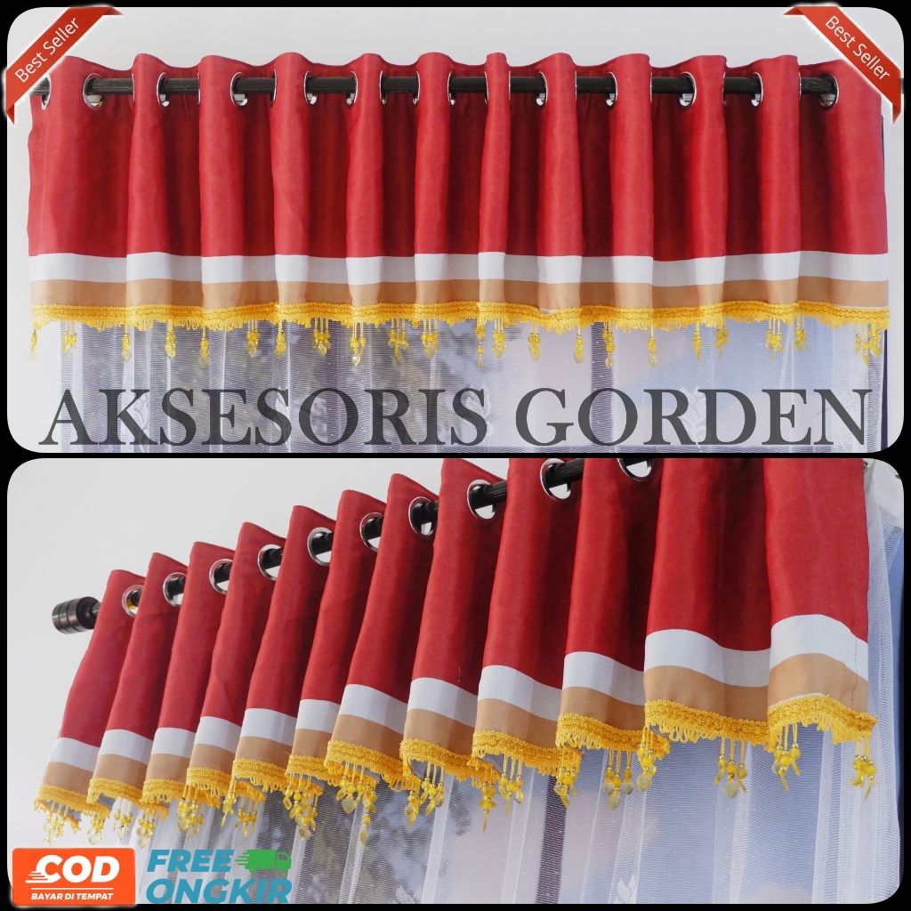 Jual Gorden Poni Pintu Model 2 Pintu Poni Pisah Minimalis Model Ring