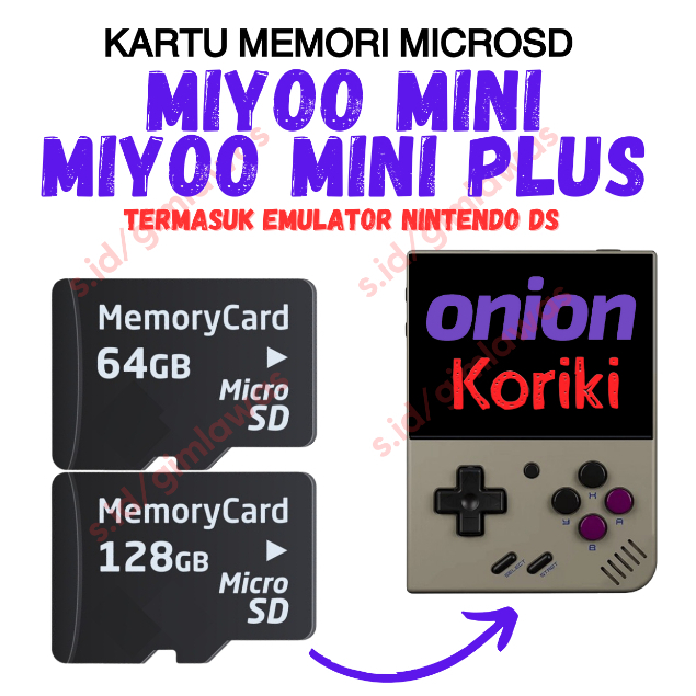 Jual kartu memori Miyoo Mini Plus Onion OS Koriki onionos micro sd