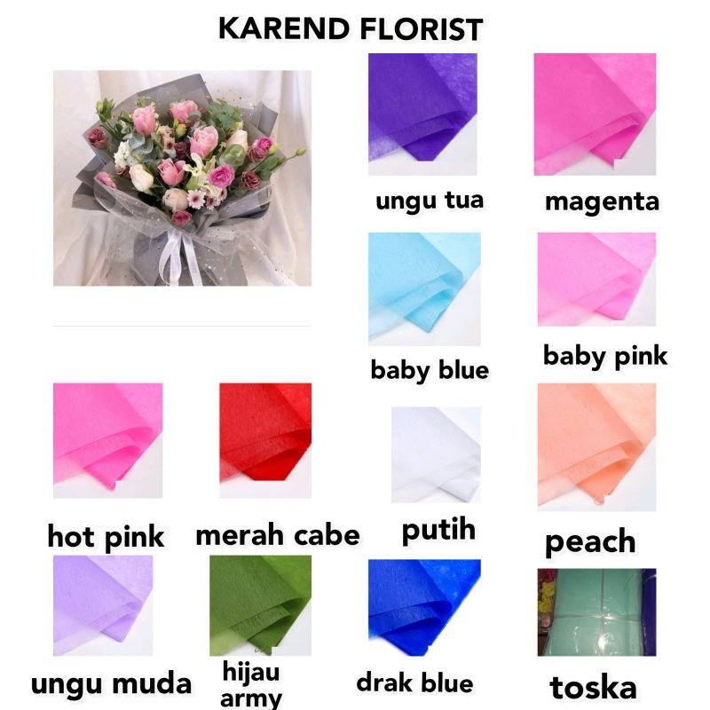 Jual Kertas Tissue Buket Cello Wrapping Pack Lembar Shopee