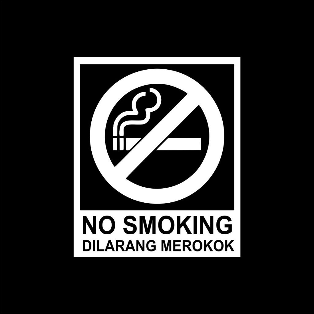 Jual STICKER DILARANG MEROKOK NO SMOKING TOKO KACA DINDING | Shopee ...