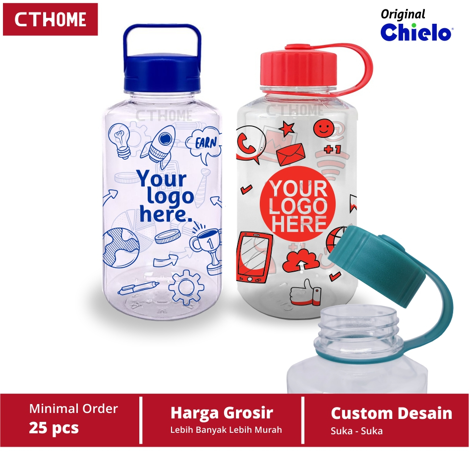 Jual Cetak Custom Botol Minum Tumbler Chielo Dundee Tango Plastik Print Uv Full Color Souvenir 7007