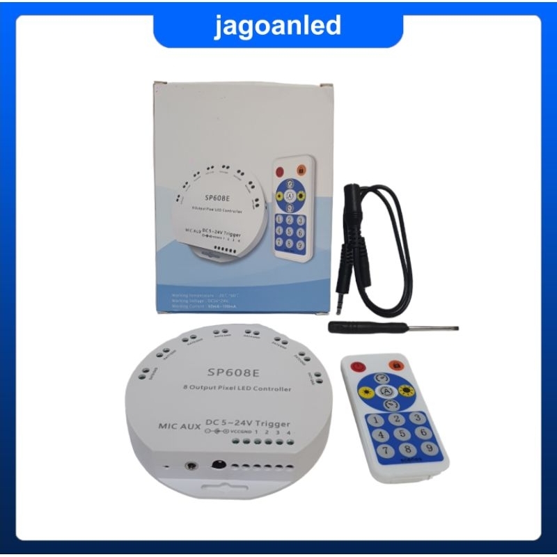 Jual Controller SP608E 8CH Outputs Bluetooth APP & RF Remote ...