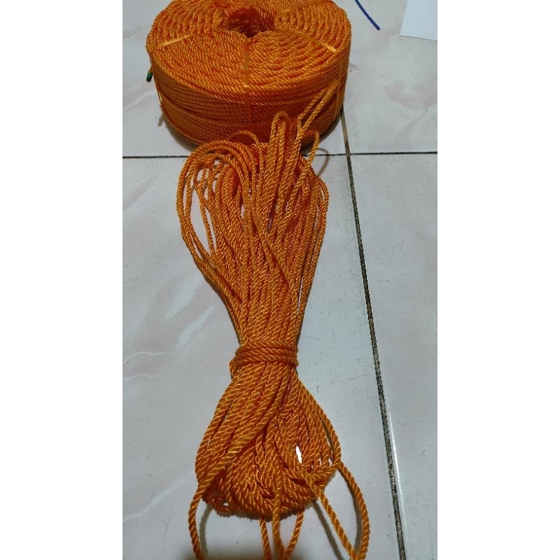 Jual tali tambang serbaguna tebal 4 mm warna orange panjang 50 mtr ...