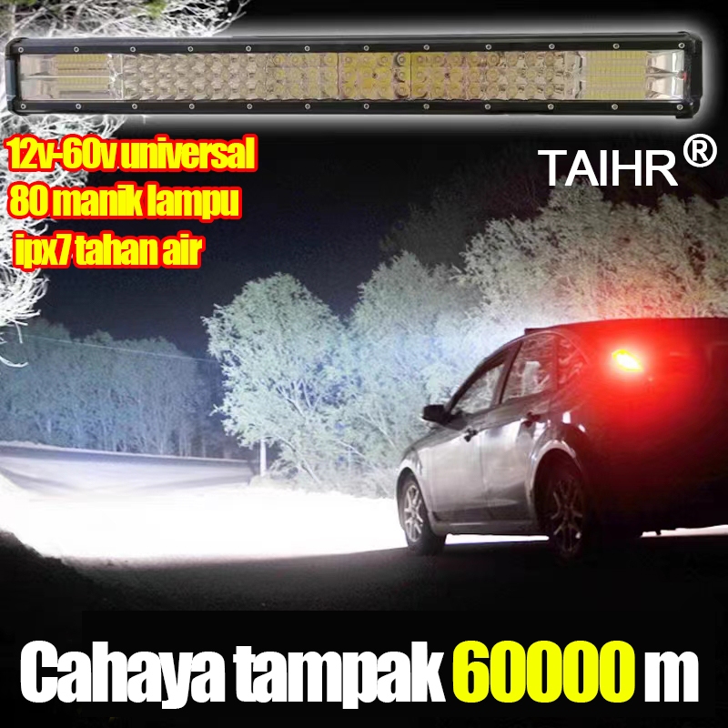 lampu led bar 60LED 29cm 12-80v 380w Untuk Truk Atv Off road Mobil lampu led sorot floodlight LAMPU TEMBAK FLOOD LIGHT sorot kabut Lampu tembak LED Bar Led Mobil Foglamp Lampu Tembak mobil worklight bar