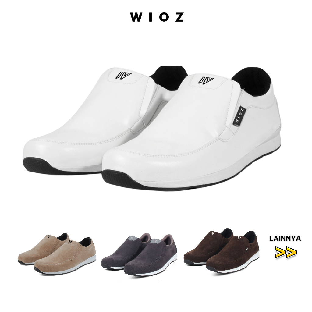 Jual Wioz Sepatu Slip On Pria W 61351 Sepatu Casual Sneakers Tanpa Tali