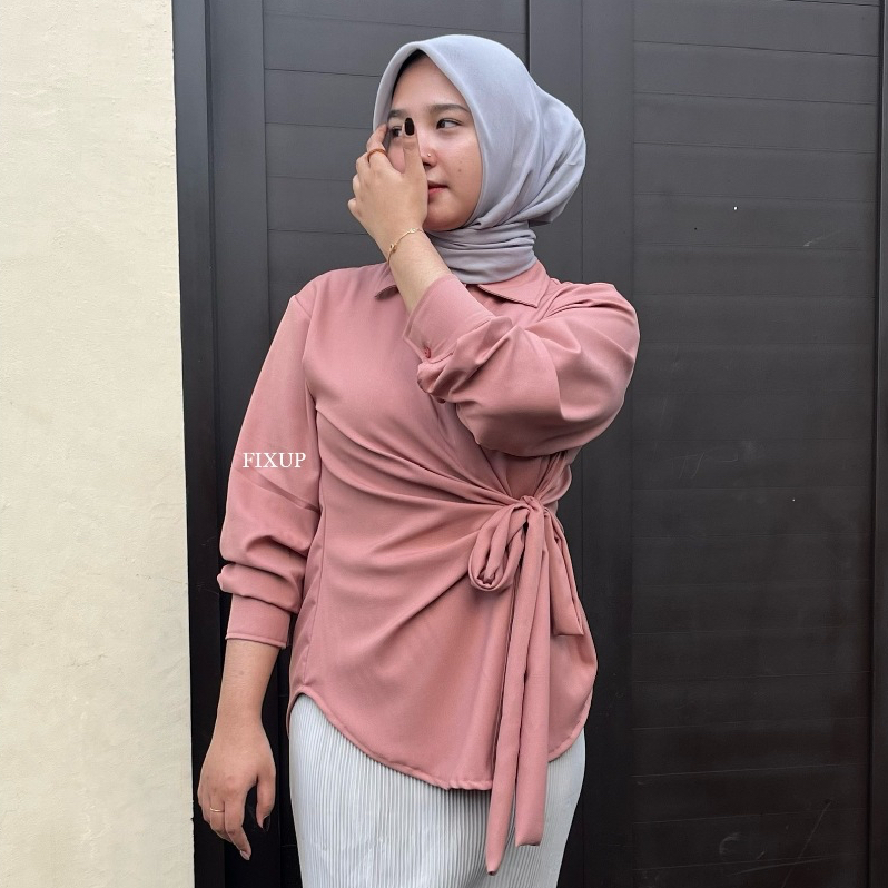 Kemeja Lengan Panjang Zeev Top Brown