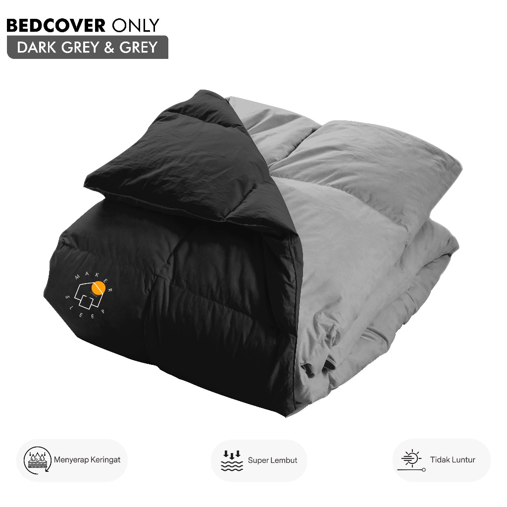 Jual Bedcover saja 120x220 Two Tone / dua warna minimalis bisa custom