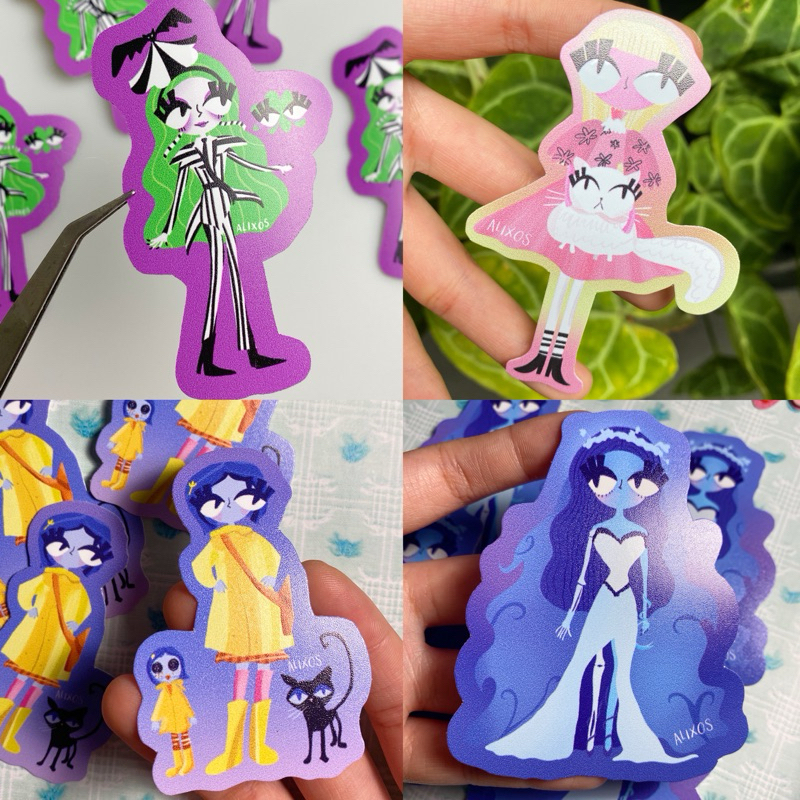 Jual Corpse Bride & Coraline Diecut Sticker by Alixos Tim Burton Fanart ...