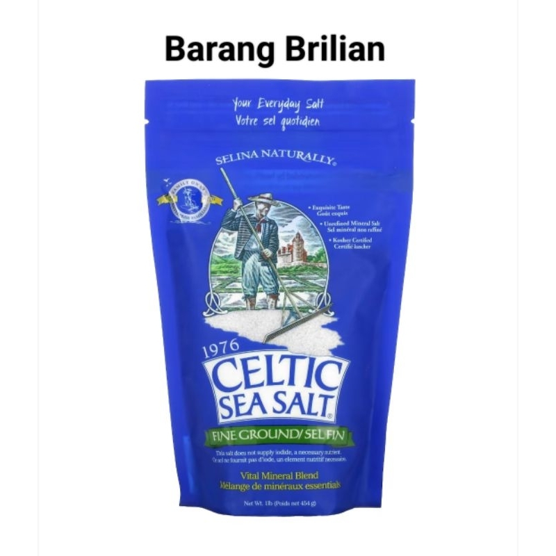 Jual Celtic Sea Salt Fine Ground Vital Mineral Blend 454 Gram Garam ...