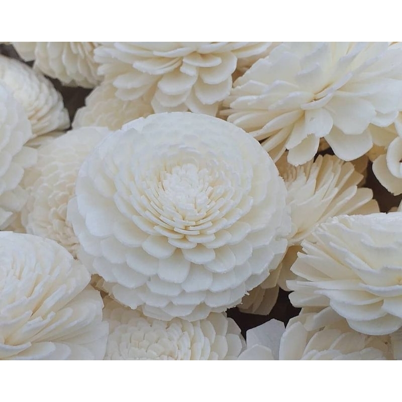 Jual Sola Wood Flower 4.5cm / hiasan mahar / hiasan rustic / bunga ...
