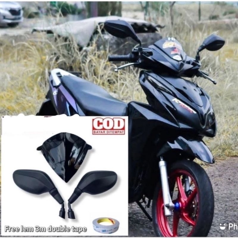 Jual Paket visor vario 125 old plus spion click thailand universal pnp