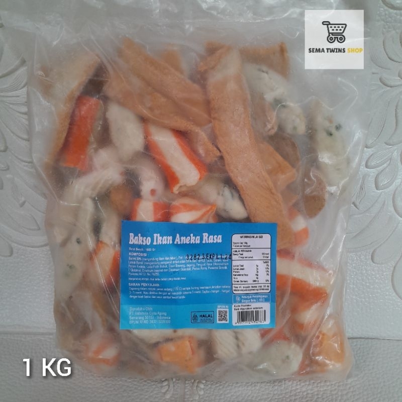 Jual Bakso Mix Seafood 1kg Baso Ikan Aneka Rasa Shopee Indonesia