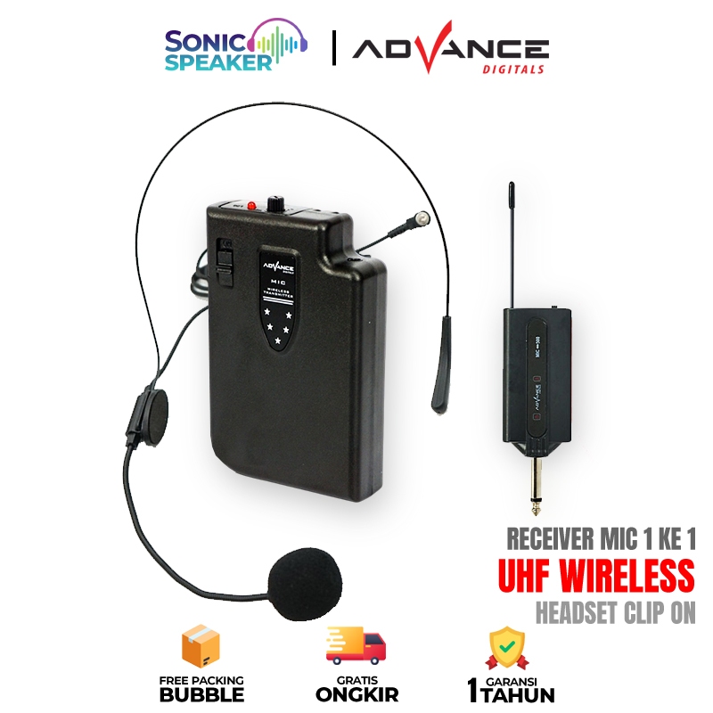 Jual Advance MIC500 Mic Clip On Bando Wireless Microphone Receiver