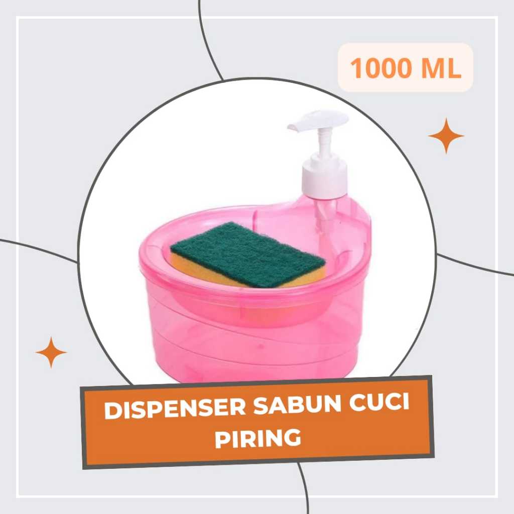 Jual Tempat Sabun Cair Cuci Piring Ml Bentuk Mangkok Bulat Dispenser In Multifungsi Free