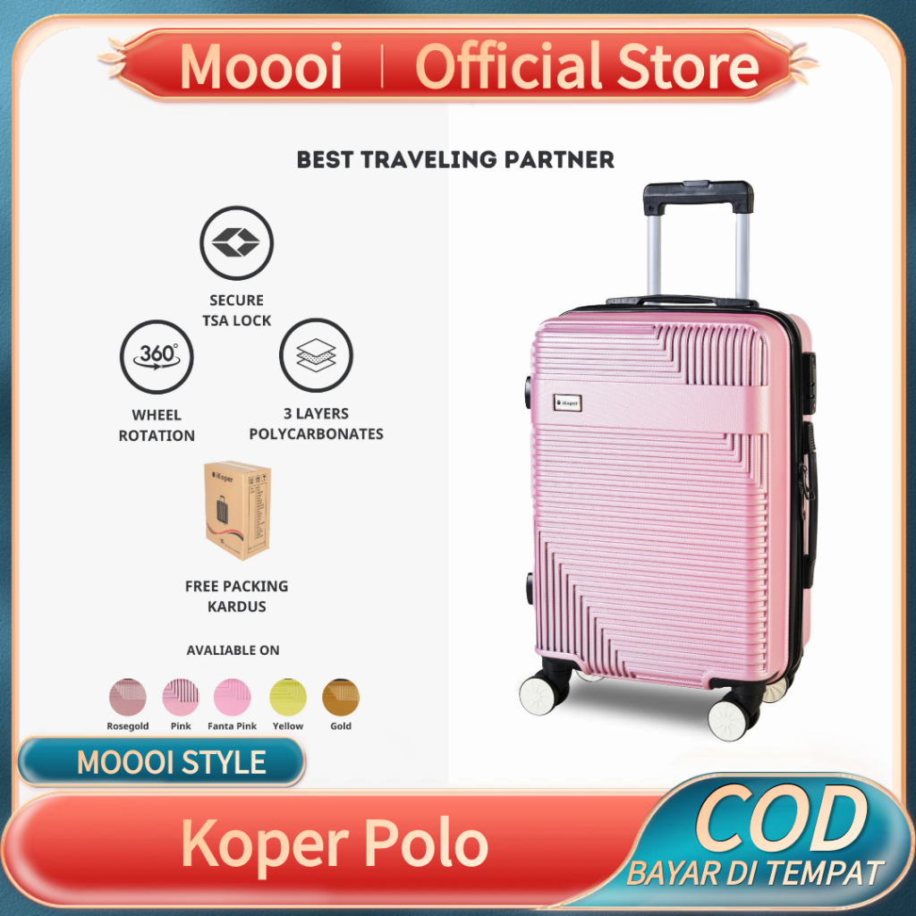 Jual MOOOI Koper 24 Inch Polo Koper Fiber Import Murah | Shopee Indonesia