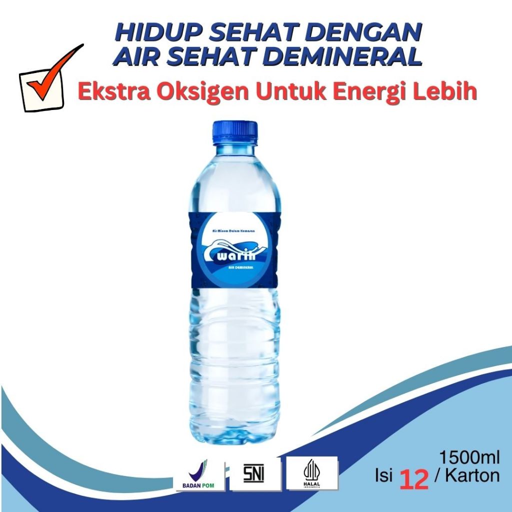 Jual Warih Air Dalam Kemasan Demineral 1500ml 1 Dus Isi 12pcs Shopee Indonesia 2530