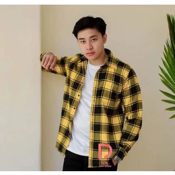 Kemeja Flanel HEM Pria Lengan Panjang Motif Kotak Kualitas Premium Flanel 2023 Premium