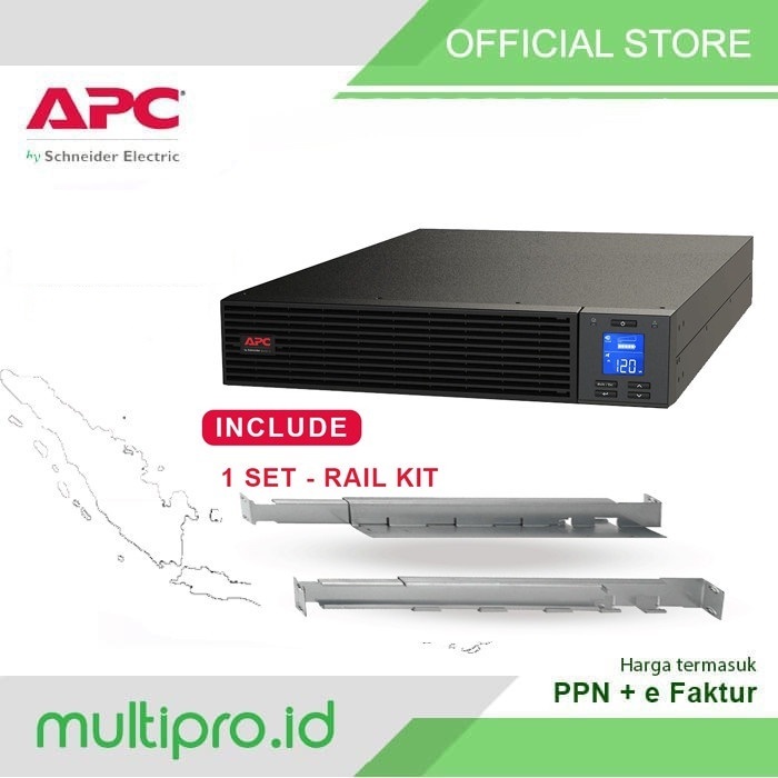 Jual UPS APC 3kva 3000VA 2400WATT SRV3KRIRK EASY UPS ONLINE RACKMOUNT ...