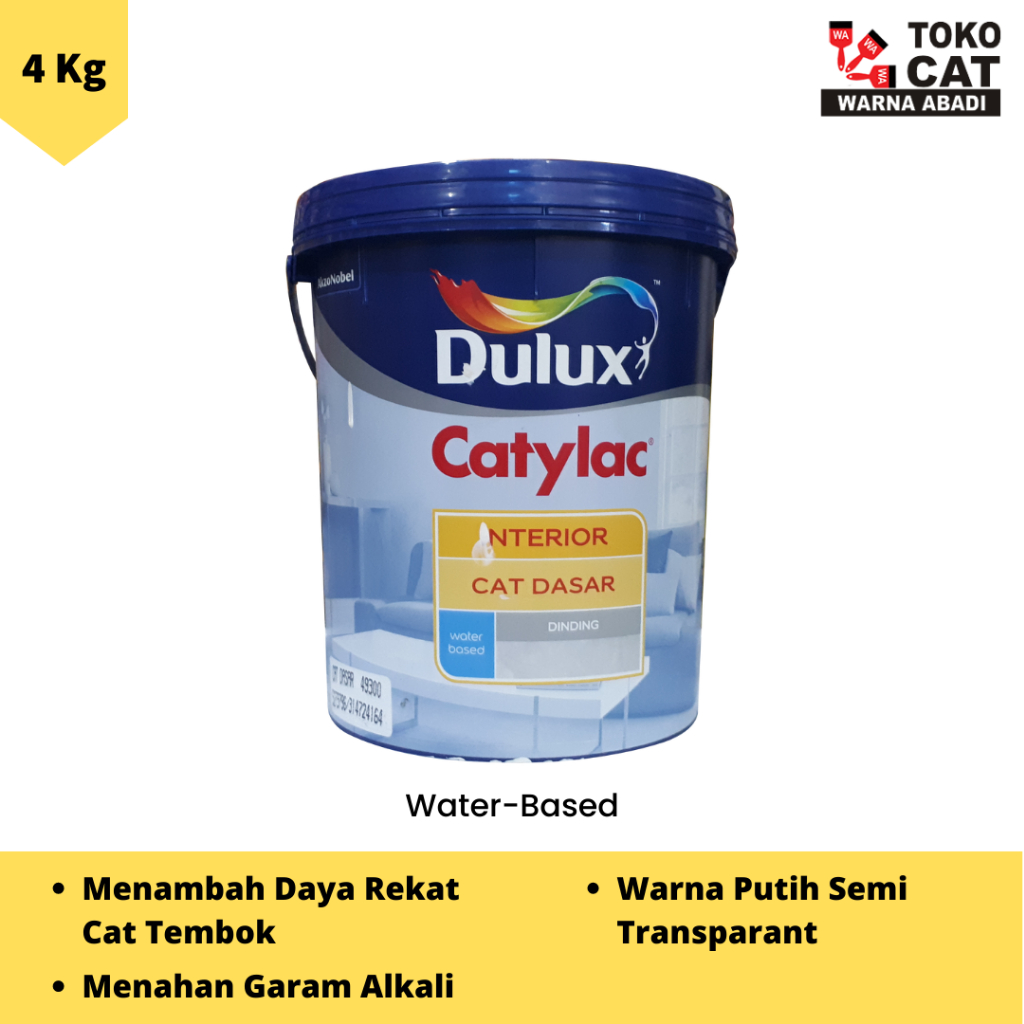 Jual Cat Dasar Interior Dulux Catylac Kemasan 4kg Shopee Indonesia 7525