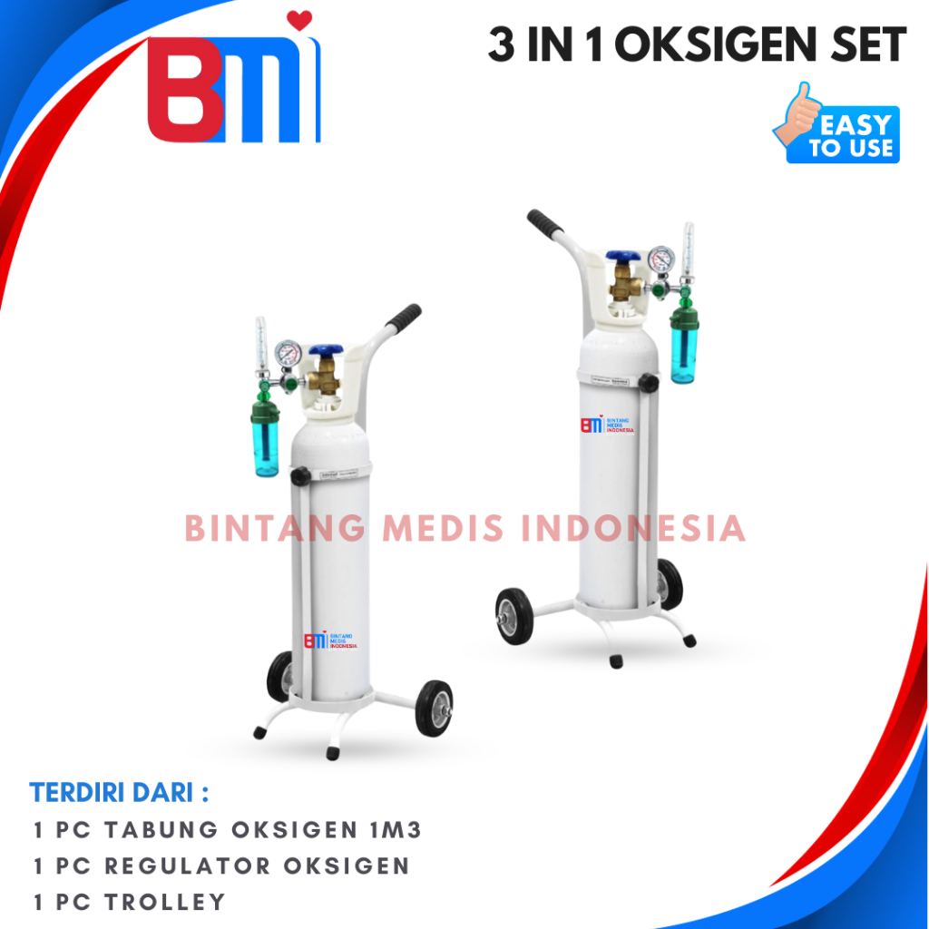 Jual Tabung Oksigen 1m3 Komplit Tabung Oxygen Lengkap Satu Set Siap Pakai Shopee Indonesia 