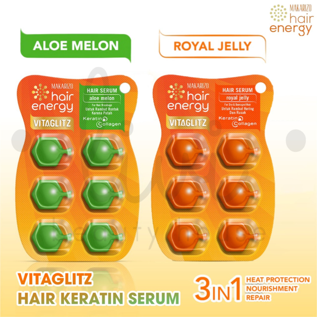 Jual ️ LIVI ️ Makarizo Hair Energy Vitaglitz Hair Serum(BLISTER