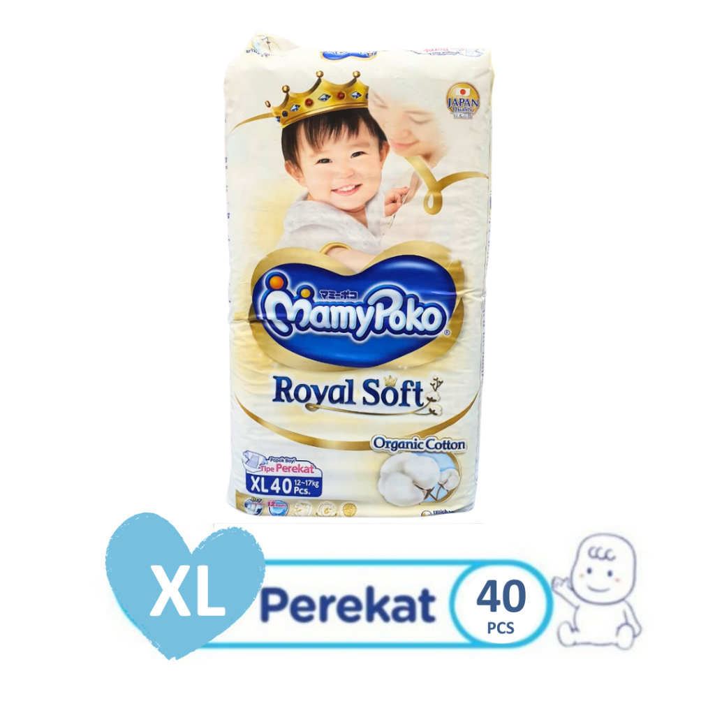 Jual MAMYPOKO ROYAL SOFT EXTRA DRY XL 40 POPOK PEREKAT BAYI ANAK MAMY