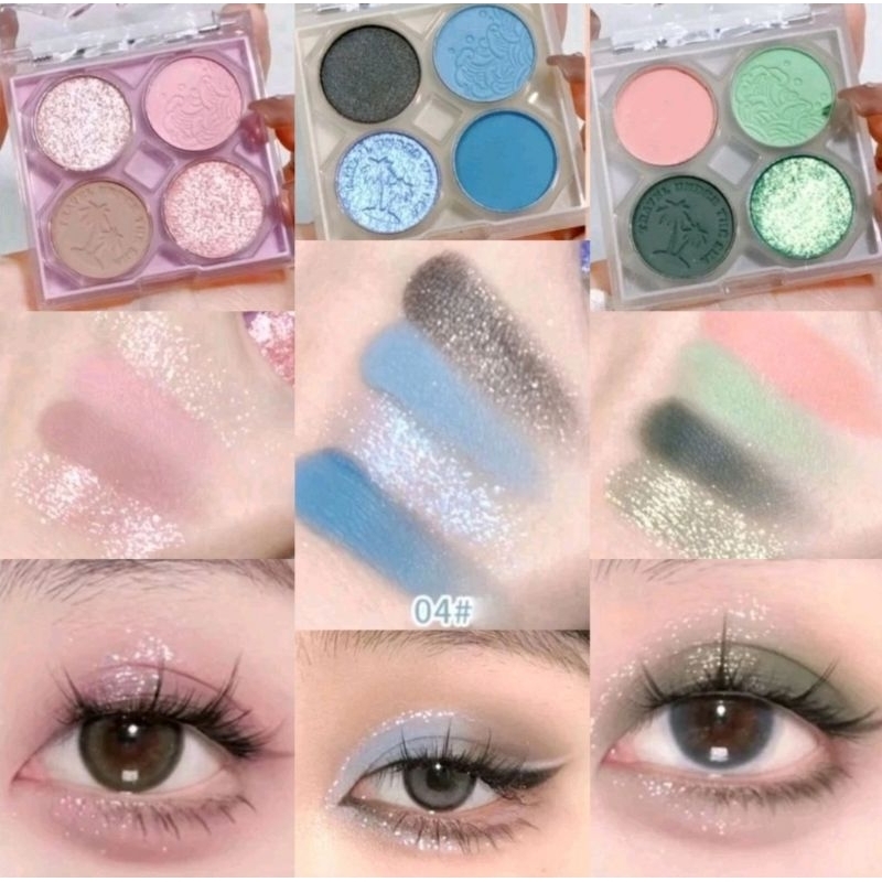 Jual XIXI Eyeshadow Dream Of The Sea Pigmented tahan lama glitter matte