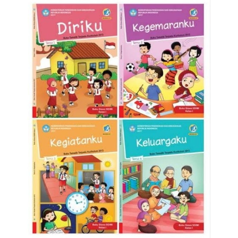 Jual Buku Paket Tematik Terpadu (Semester 1) TEMA 1,2,3,4 SD KELAS 1 ...