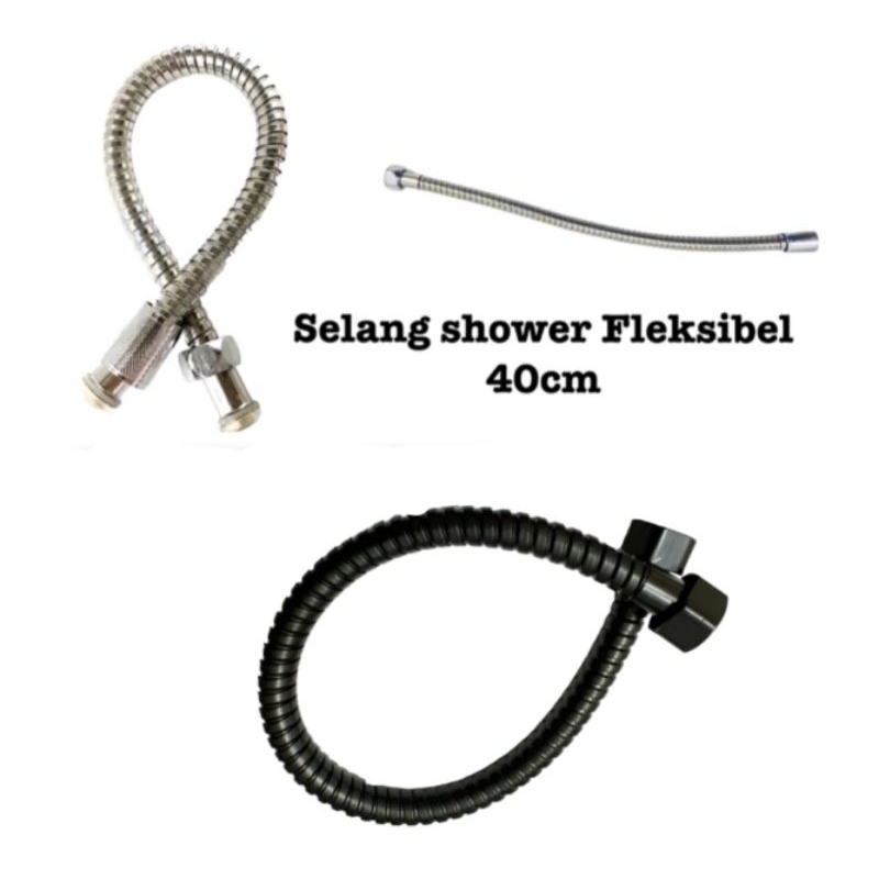 Jual Selang Fleksibel Stainless 40cm Chrome Hitam Selang Flexible