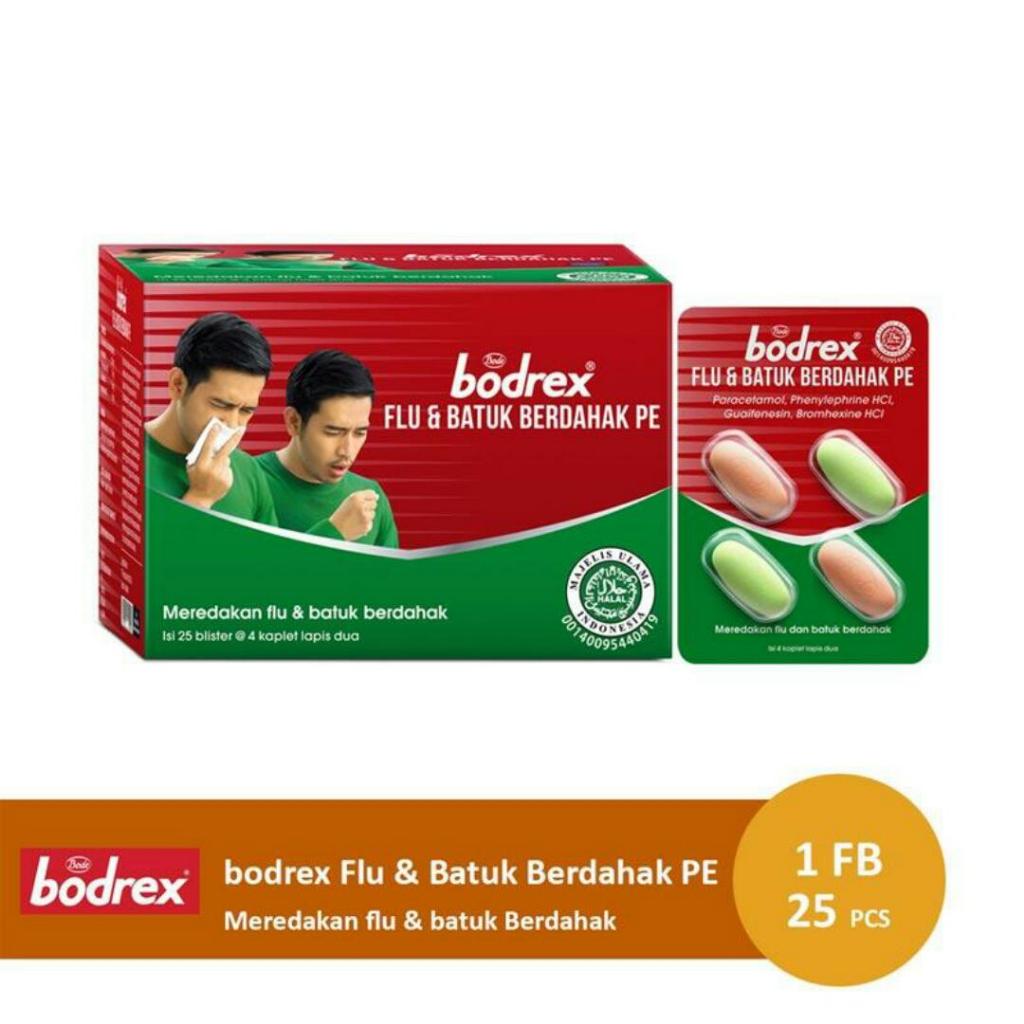 Jual Bodrex Flu Dan Batuk Berdahak Pe 1 Box Isi 25 Strip Shopee