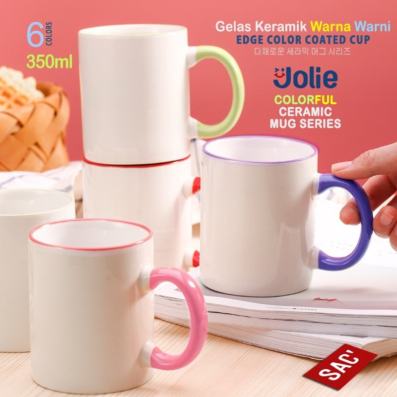 Jual JOLIE Coffee Glass Custom Mug Gelas Kopi Keramik Tebal Souvenir