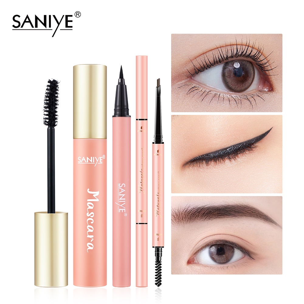 Jual SANIYE【BPOM】 Hitam Eyeliner Mascara Waterproof Tahan Lama New Set