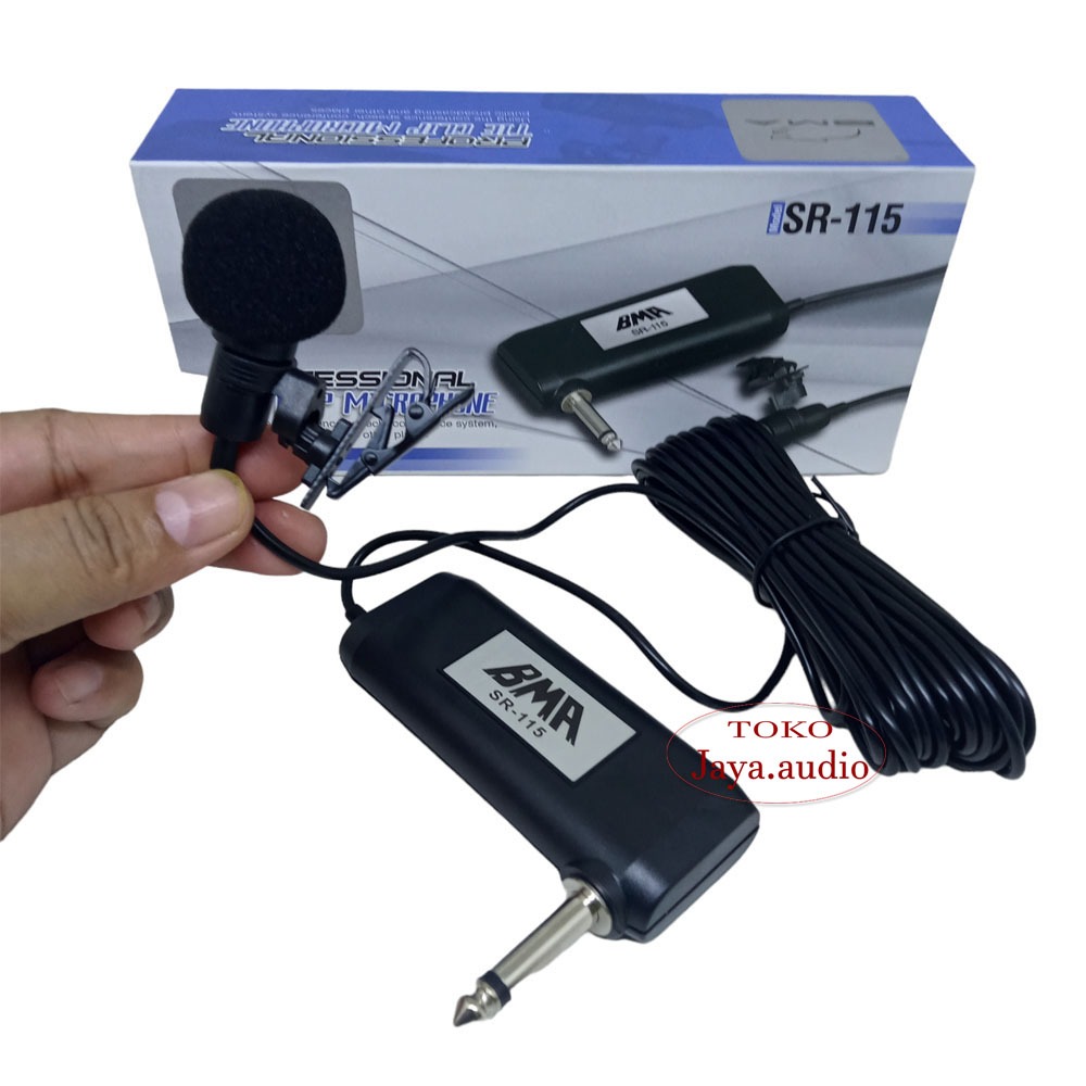 Jual BMA Mic Jepit/ Clip On SR-115 Microphone Kancing Mik Imam Masjid ...