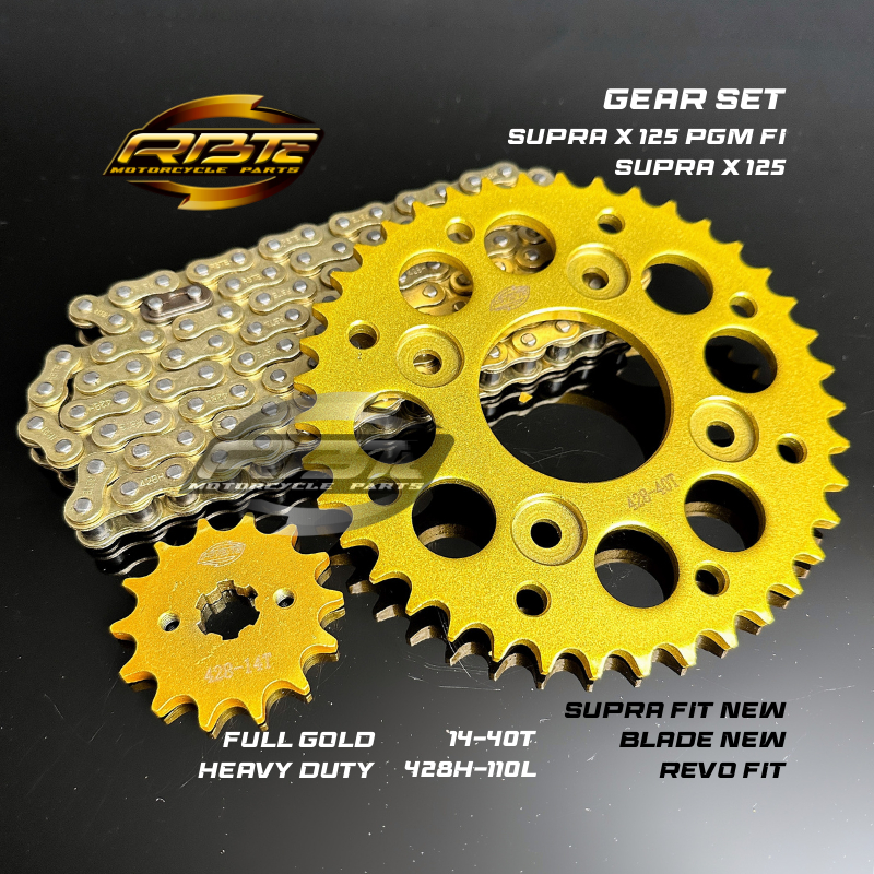 Jual GEAR GIR SET PAKET SUPRA X 125 PGM FI BLADE NEW REVO FIT 14T 40T