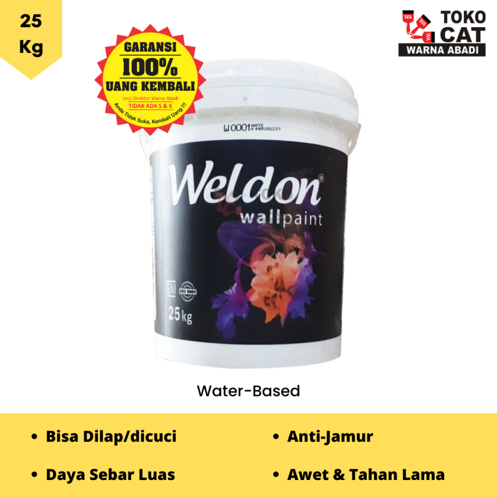 Jual CAT TEMBOK WELDON INTERIOR KEMASAN 25KG Shopee Indonesia