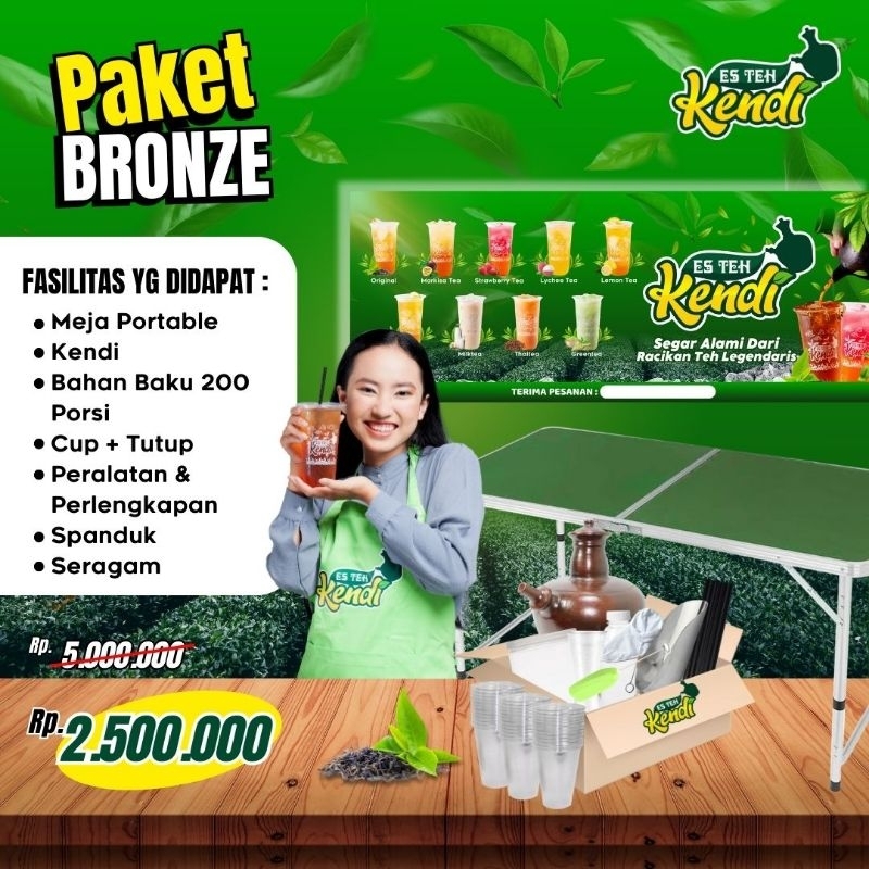 Jual Kemitraan Franchise Paket Usaha Es Teh Manis Kekinian Terlaris Es