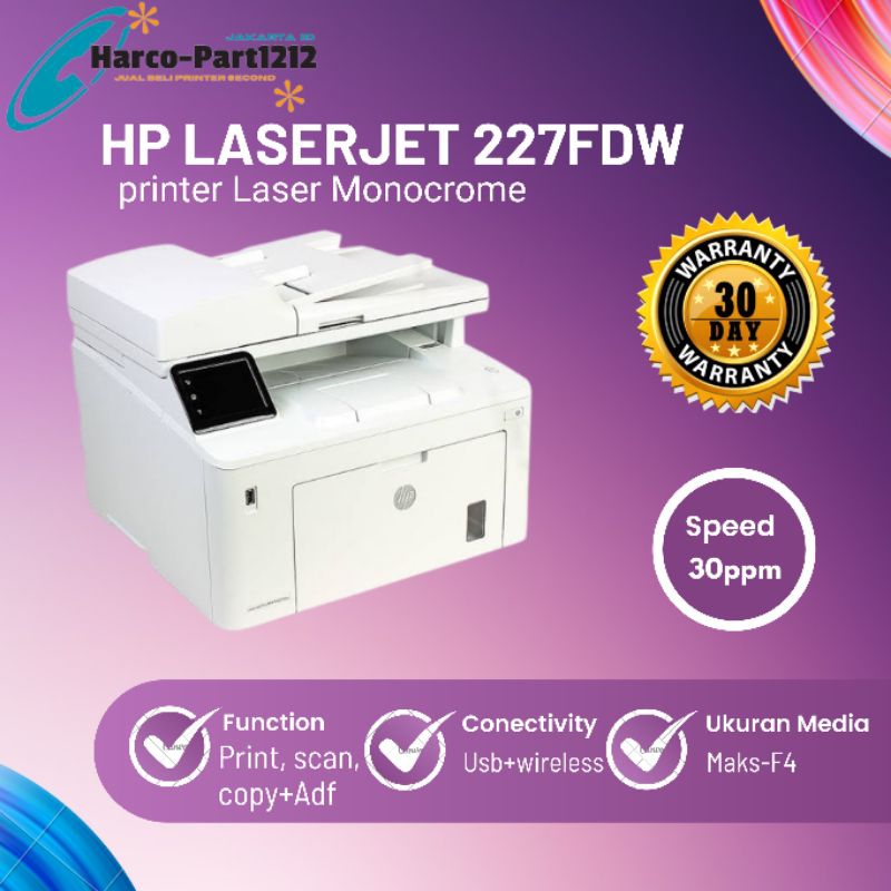 Jual Printer HP LaserJet m277fdw wireless print scan copy dan adf ...
