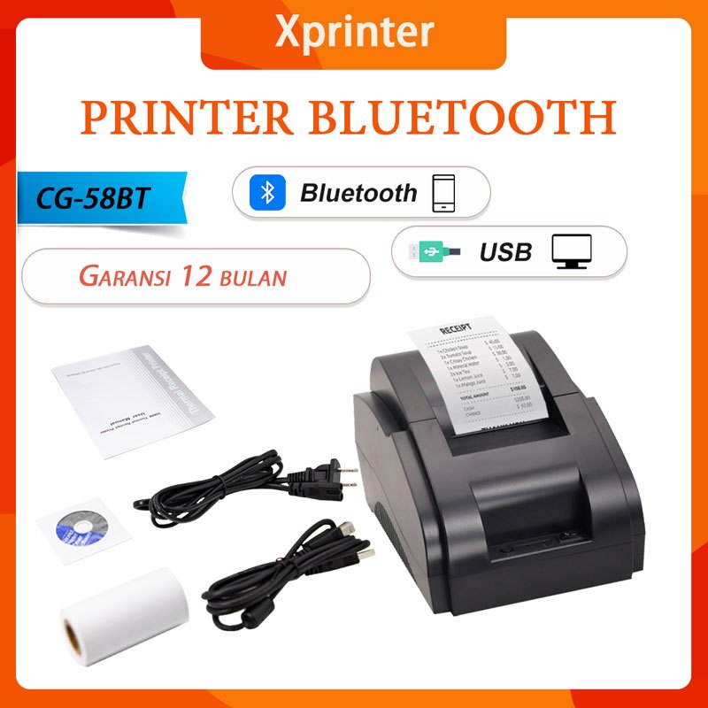 Jual Xprinter Cg Bt Mm Printer Kasir Bluetooth Kasir Kasiran Support Grab Gobiz Rj