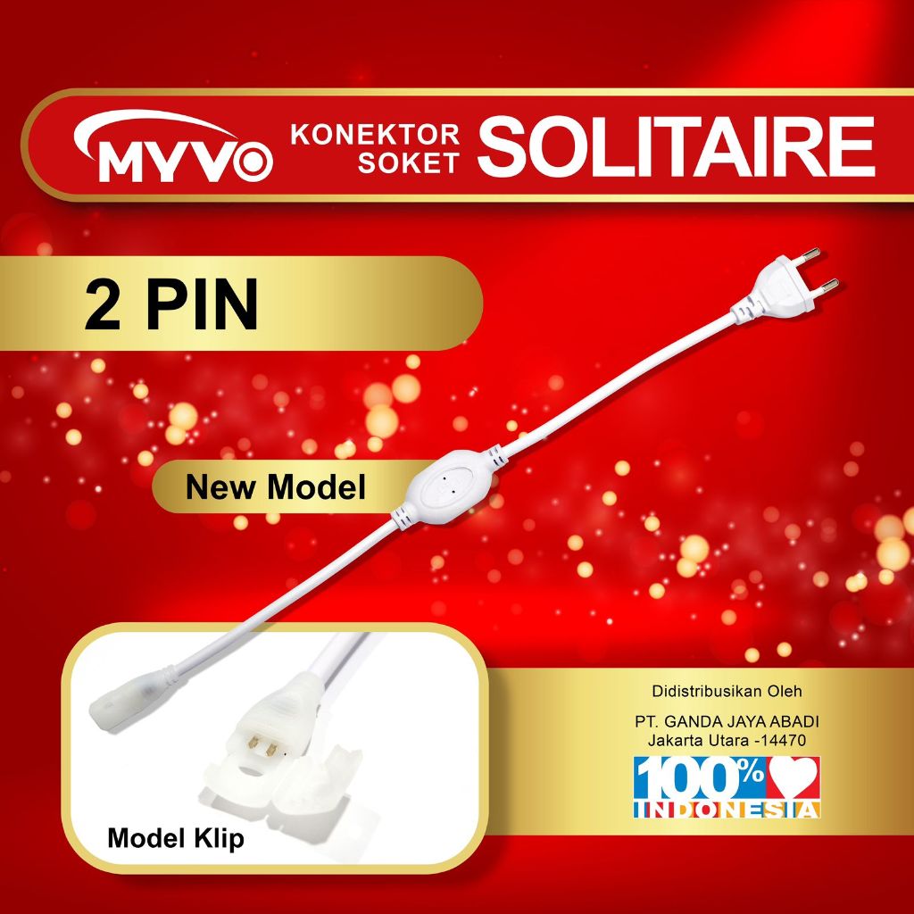 Jual MYVO Socket LED Strip 2 PIN KONEKTOR SOKET | Shopee Indonesia