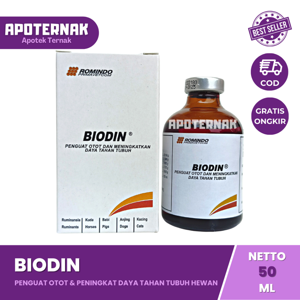 Jual BIODIN Injeksi ATP 50ml - Penguat Otot Stamina dan Daya Tahan ...